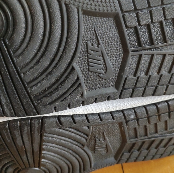 Nike Air Jordan 1 Mid Black and White with Racer Blue Accents - Picture 5 of 13